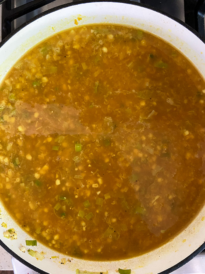 corn gazpacho with broth