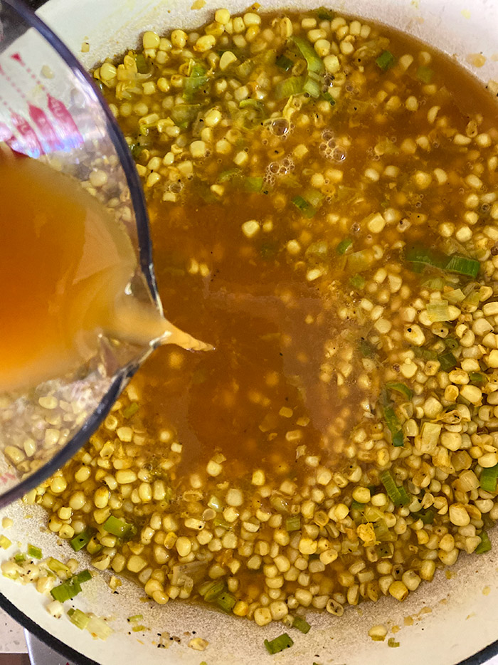 corn gazpacho with broth