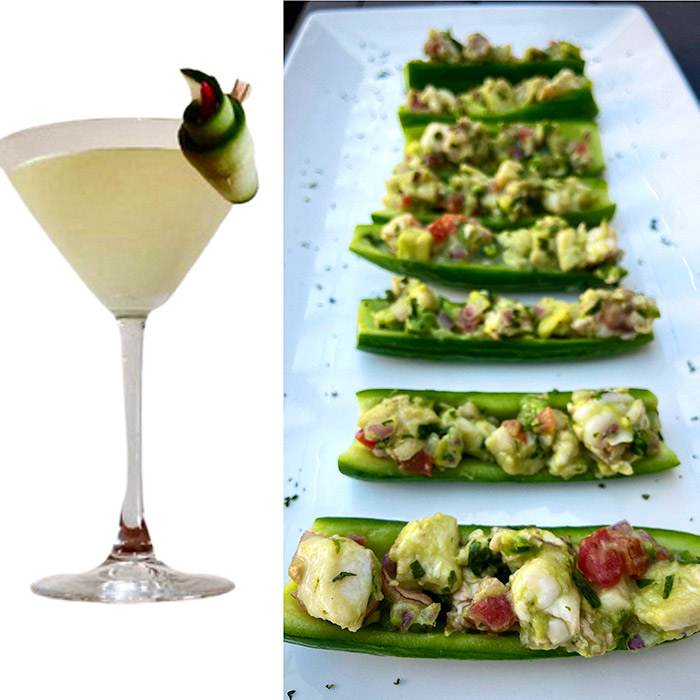 ceviche with martini