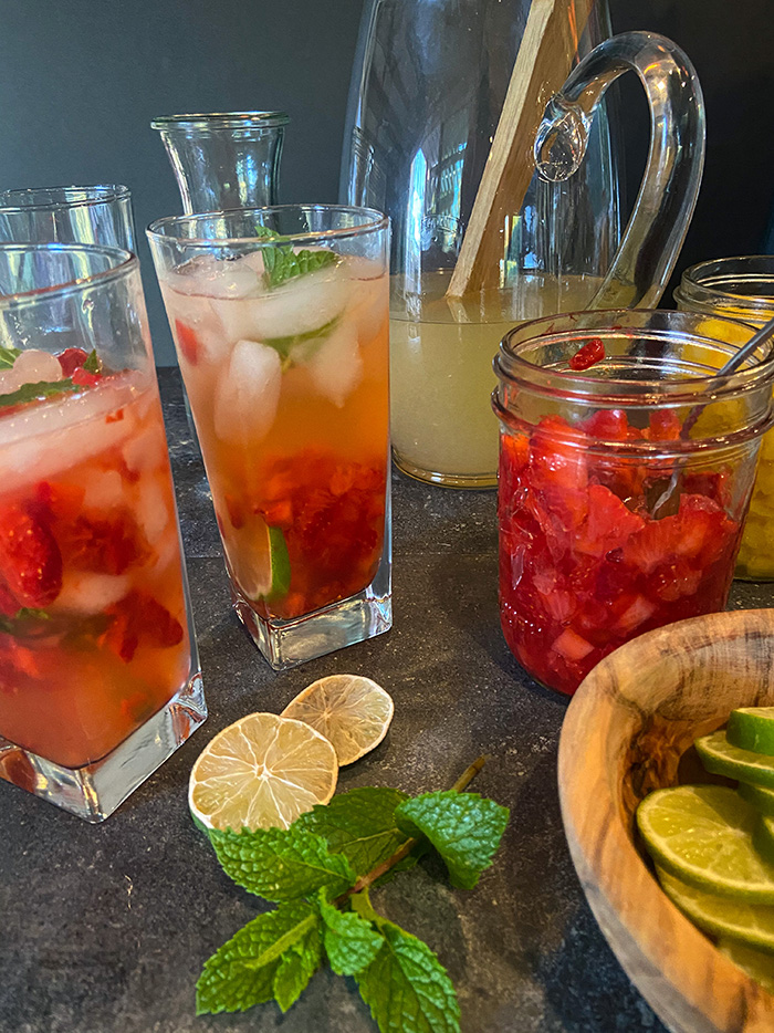 strawberry pineapple mojito