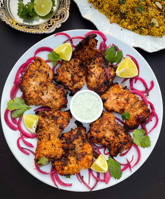 indian pickled onions with tandoori chicken air fryer